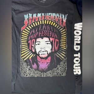 Black long sleeve Jimi Hendrix 1970 Atlanta Pop Festival Cry of Love 1970 shirt